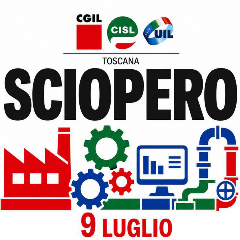 Giovedi 9 luglio sciopero per l’industria toscana!